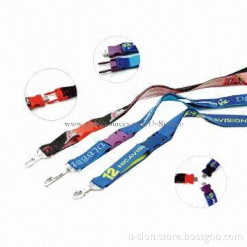 Newest design OEM popular full color printed lanyard USB with custom logo
